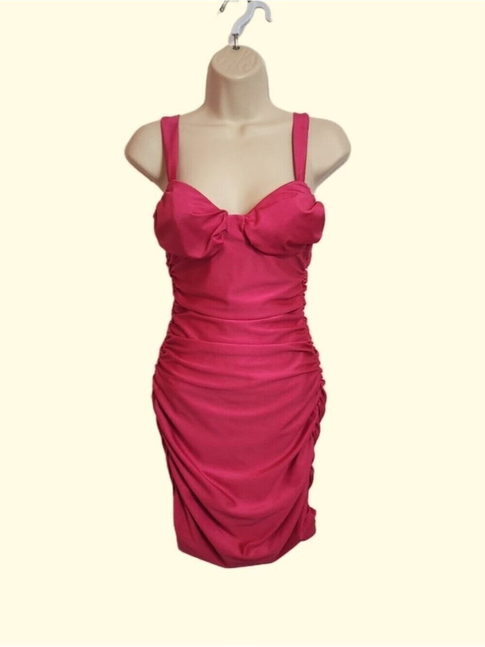 B. Darlin Hot Pink Satin Knit Mini Dress Size 5/6